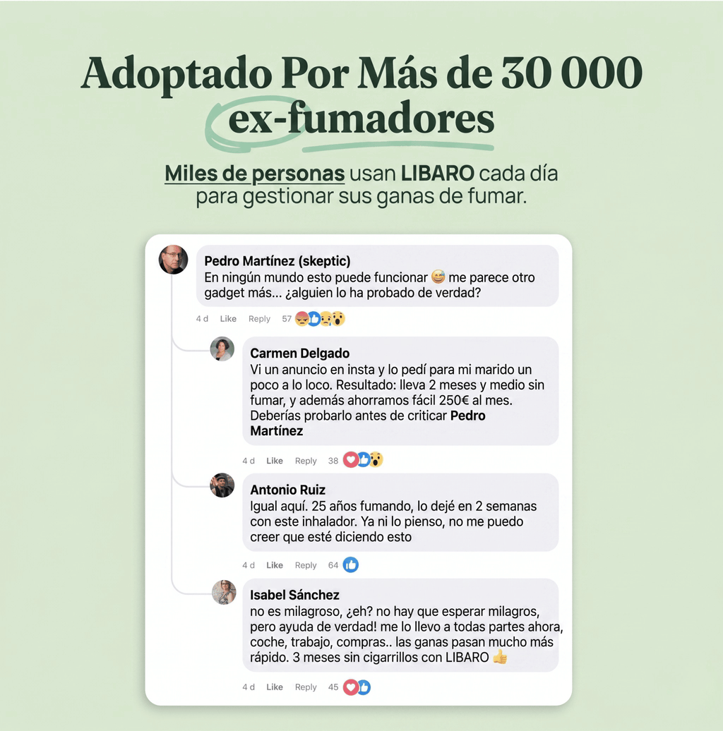 El gesto se queda. La adicción se va. - Inhalador aromático sin nicotina - Libaro